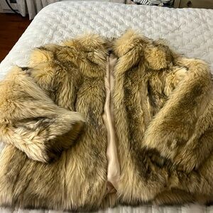 Topshop Faux Fur Coat - Size 10